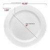 Smarty Had A Party White w/ Silver Edge Rim Plastic Dinnerware Set - 120 Sets - 3 of 4