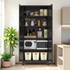 Metal Storage Cabinet, Kitchen Pantry Cabinet with Adjustable Shelves, Lockable File &Tool Cabinet, Garage Storage Cabinet for Kitchen - 2 of 4