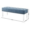 NicBex Upholstered Bench,49 inch Velvet Ottoman with Acrylic Legs for Living Room,Entryway - 3 of 4
