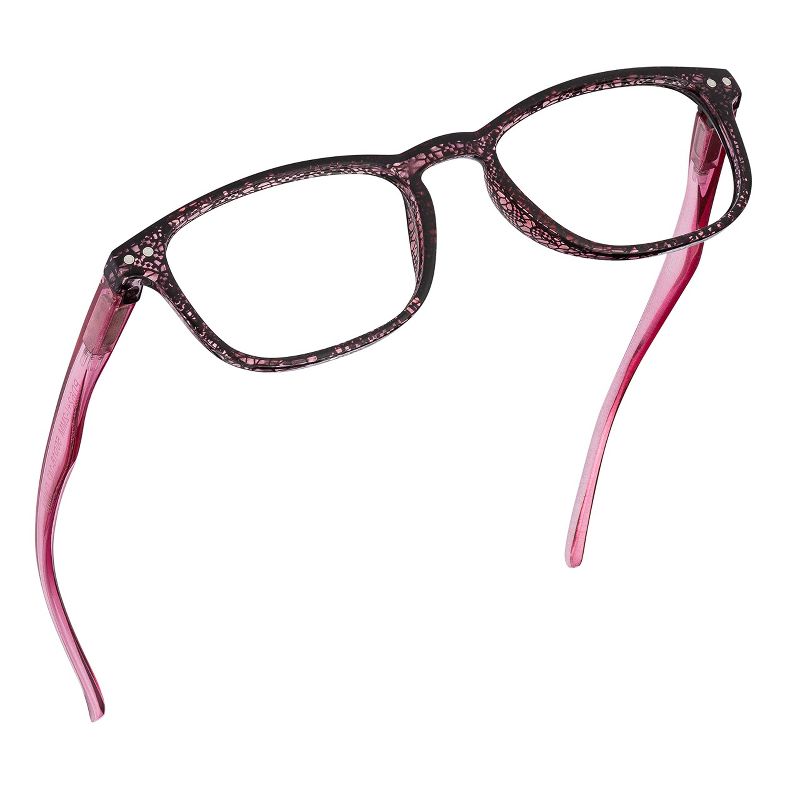 Readerest 0.00 Magnification Blue Light Blocking Reading Glasses, Pink, 1 of 6