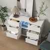 Kitchen Sideboard Buffet Cabinet with LED Light Modern Coffee Bar Cupboard Storage Cabinet for Dining Room White - 3 of 4