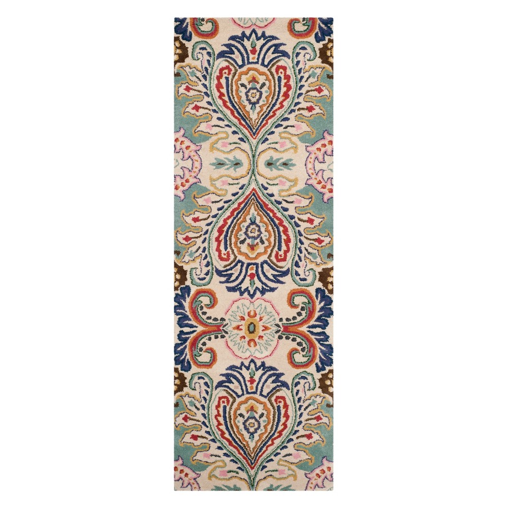 2'3inx11' Runner Medallion Ivory - Safavieh