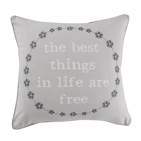 St. Claire - Embroidered Flower Decorative Pillow - Gold, Grey, White -  Levtex Home : Target