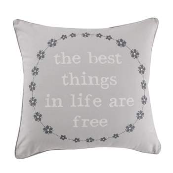 St. Claire Decorative Pillow - The Best Things Decorative Pillow - Grey - Levtex Home