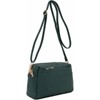 BEAFUP Triple Zip Small Crossbody Bag - Faux Leather Shoulder Bag with Gold Tone Hardware and Adjustable Strap - Zipper Closure for Everyday - 2 of 4