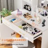 Airsurfer 32'' Makeup Vanity Desk with Lighted Mirror, Power Outlet & USB Ports, Dressing Table with 2 Drawers, Cabinet,Cushioned Stool for Bedroom - 4 of 4