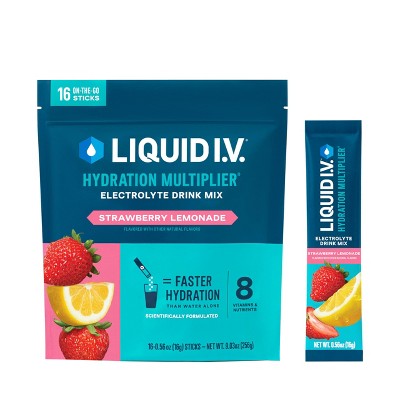 Liquid I.v. Hydration Multiplier - Strawberry Lemonade - Hydration Powder Packets Electrolyte Powder Drink Mix 1 Pack (16 Servings)