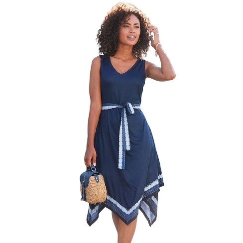 Navy handkerchief dress 2025