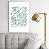 Heather Dutton Flowing Leaves Seafoam Metal Framed Art Print - Deny Desings - 2 of 3