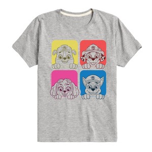 Boys' - Paw Patrol - Sketch Grid Short Sleeve Graphic T-Shirt - 1 of 4