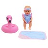 DREAM COLLECTION 10" Bath Time Baby Doll with Flamingo, Pink - 2 of 4
