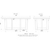 Alaterre Furniture 42" Berkshire Natural Brown Live Edge Coffee Table Solid Wood: Acacia, Non-Toxic Finish, Form Base - 4 of 4