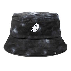 Dalix Ghost Tie Dye Bucket Hat Cotton Embroidery Casual Outdoor Style Mens - 1 of 4
