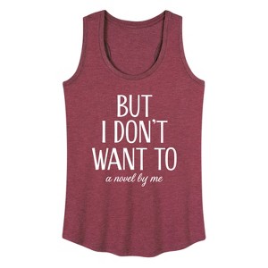 Women's - Instant Message - But I Don't Want To Graphic Racerback Tank - 1 of 4