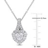 EVERLY JEWELRY | Sterling Silver 2 CT DEW Created Moissanite  Fashion Pendant With Chain - 2 of 4