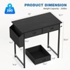 NicBex 31.4 Inch Computer Desk,Small Home Office Desk with 2 Drawers and Side Bag Headphone Hook,Writing Desk for Bedroom,Studying Room - 3 of 4