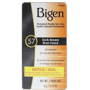 BIGEN DARK Brown #57 Permanent Powder Hair Color | No Ammonia | (0.21oz) - 1 of 4