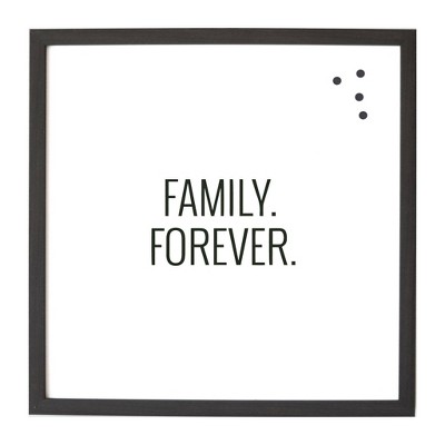 24" x 24" Family Forever Magnet Wall Art Board Black - Petal Lane