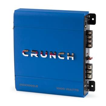 Crunch PDX-1000.2 PowerDriveX 1000 Watt 2 Channel Exclusive Blue A/B Car Audio Stereo Amplifier System with Flexible Installation