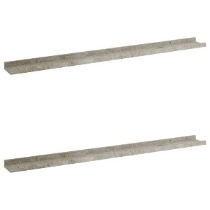 vidaXL Wall Shelves 2 pcs Concrete Gray 39.4"x3.5"x1.2" - 1 of 1