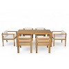 Whisen 7-Piece Outdoor Dining Set for 6 with Beige Fabric Cushions & 70.8" Rectangle Table - 4 of 4