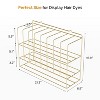 Hair Color Organizer Rack, 2-Tier Wall-Mounted Metal Salon Storage Display for Hair Dye Tubes, Silver - 2 of 4