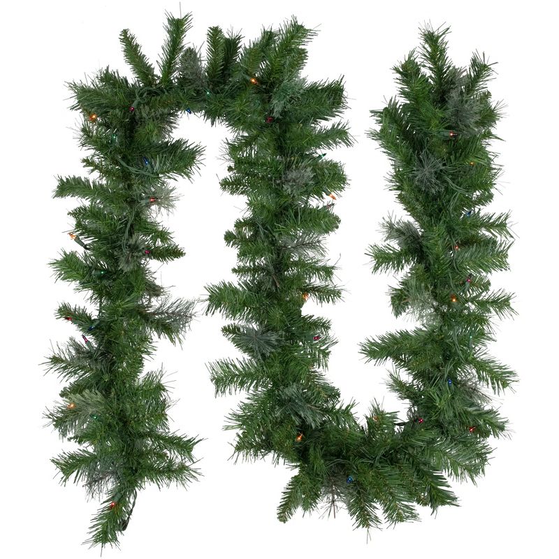 Northlight 9' x 10" Prelit Mixed Cashmere Pine Artificial Christmas Garland - Multi Lights, 1 of 8