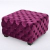 CAVINAS Modern Glam Velvet Ottoman Bench with Button-Tufted Diamond Stitch, Upholstered Ottoman Foot Rest, Work as End Table and Ottoman - 4 of 4