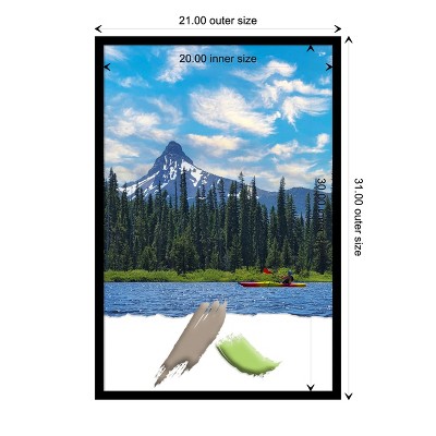 Black Matte Wood Single Photo Wall Frame 31.1" x 21.1"