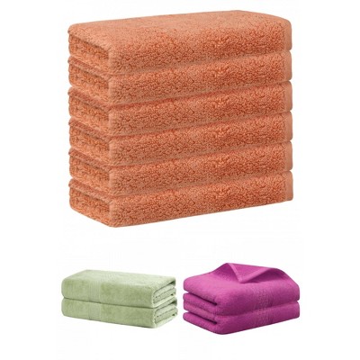 REGALWOVEN Absorbent Solid Bath Hand Face Cloths Cotton Towels 3 Piece Sets