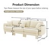 3-Seater Sofa Couch with Shell-Arm Design, Cylindrical Fabric Legs & Plush Foam - 2 of 4