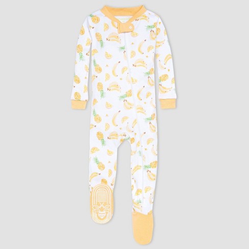 Burt S Bees Baby Baby Girls One Piece Fruit Footed Pajamas Orange Target