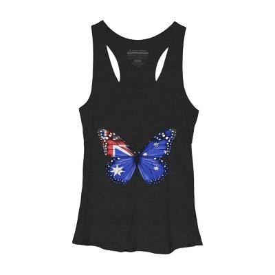 Women's Design By Humans Butterfly Flag Of Australia By GiftsIdeas Racerback Tank Top