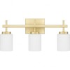 Quoizel Lighting Wilburn 3 - Light Vanity in  Satin Brass - 3 of 3