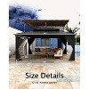 GustoWave 12'x16' Outdoor Double Hardtop Patio Gazebo for Deck, Backyard, Lawn, Garden - 2 of 4