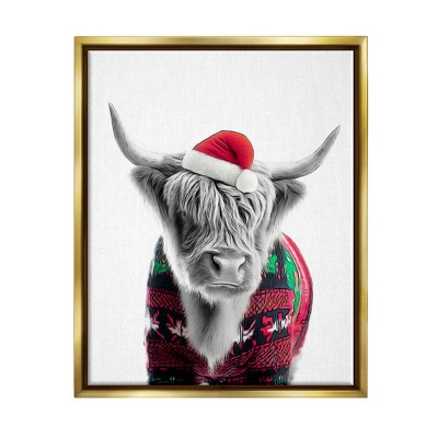 Stupell Industries Cow In Christmas Sweater, 17'' X 21'' : Target