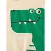MyKids-Usa Boys's Cartoon Dinosaur Print Color Patchwork Short Sleeves T-Shirt In European And American Style - 3 of 4