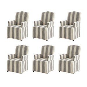 Arnold dining chair Set of 6 roll arms|ARTFUL LIVING DESIGN - 1 of 4
