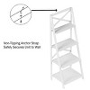 Hastings Home Ladder Bookcase X Back Frame, White - image 3 of 4