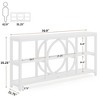 Resenkos Entryway Table, Console Sofa Table,70.9" Console Table, Narrow Sofa Table with 3 Tier Storage Shelves, & Walnut - 4 of 4
