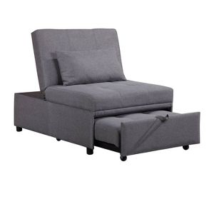 Convertible Chair With Pillow Gray Home Source Target