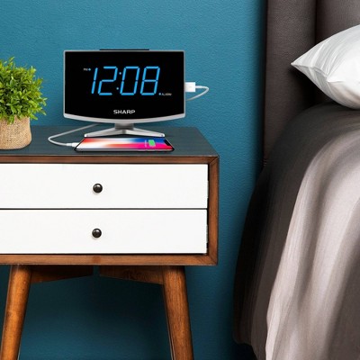 Jumbo LED Curved Display Alarm Clock - Sharp_4