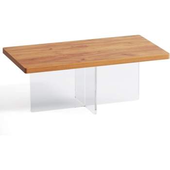 Tribesigns 41 Inches Rectangular Coffee Table, Wooden Center Table, Modern Cocktail Table Accent Furniture for Living Room