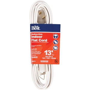 Do it Best  13 Ft. 16/2 Flat Plug White Extension Cord INF-PR2162-13-WH - 1 of 2