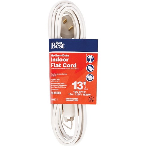 Do it Best  13 Ft. 16/2 Flat Plug White Extension Cord INF-PR2162-13-WH - image 1 of 2