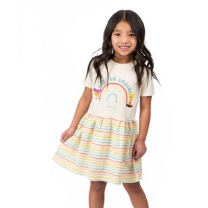 The Juniper Shop Mini Smiley Keep On Smiling Rainbow Toddler Dress - 1 of 4