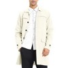 INSPIRE CHIC Men's Lightweight Solid Color Trench Coat Windbreaker Jacket - 2 of 4