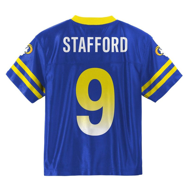 NFL Los Angeles Rams Toddler Boys&#39; Short Sleeve Stafford Jersey, 3 of 4