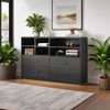 4 Drawer Dresser for Bedroom with 6 Storage Cubbies Adjustable Shelves, Set of 2 Modern Chest of Drawers, TV Stand Dresser Drawer Organizers - 3 of 4