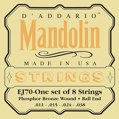 D'Addario EJ70 Phosphor Bronze Ball End Mandolin Strings